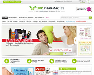 Page d'accueil de 1001 Pharmacies