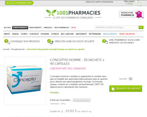 Une fiche produit de 1001 Pharmacies