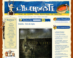 Page d'accueil de Alchimiste games