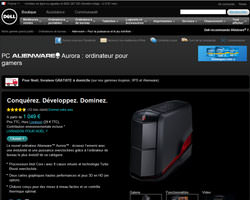 Une fiche produit de Alienware