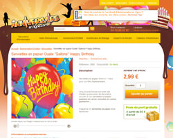 Une fiche produit de Anniversaire en ligne