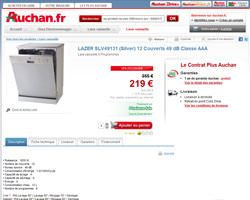 Une fiche produit de Auchan