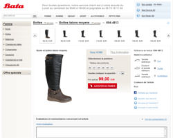 Une fiche produit de Bata