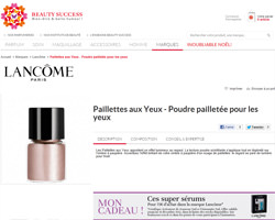 Une fiche produit de Beauty Success