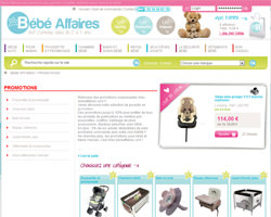 Page d'accueil de Bebe Affaires