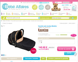 Une fiche produit de Bebe Affaires