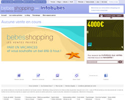 Page d'accueil de Bebesshopping