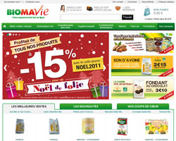 Page d'accueil de Bio Mavie