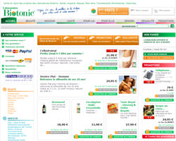 Page d'accueil de Biotonic