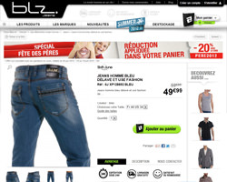 Une fiche produit de BLZ Jeans