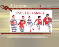 Page d'accueil de Boutique Arthur