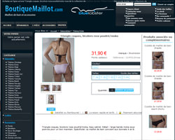 Une fiche produit de Boutique Maillot