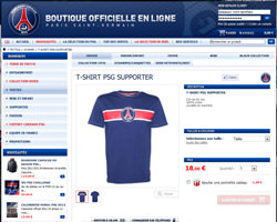 Une fiche produit de Boutique PSG