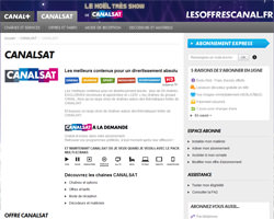 Page d'accueil de CanalSat