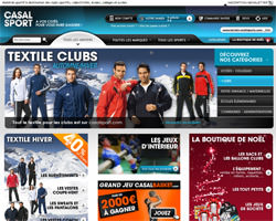 Page d'accueil de Casal Sport