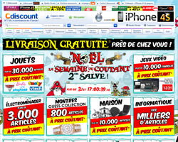 Page d'accueil de Cdiscount