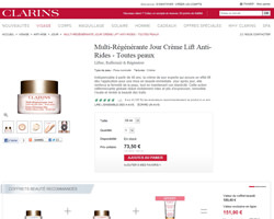 Une fiche produit de Clarins