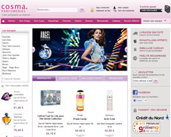 Page d'accueil de Cosma Parfumeries