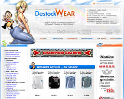 Page d'accueil de Destockwear