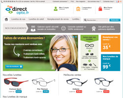 Page d'accueil de Direct Optic