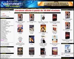 Page d'accueil de Dvdstorenet