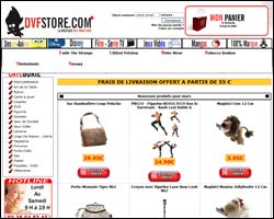 Page d'accueil de DvfStore