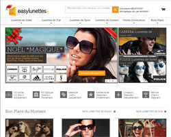 Page d'accueil de EasyLunettes