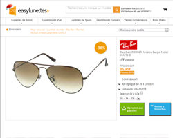 Une fiche produit de EasyLunettes