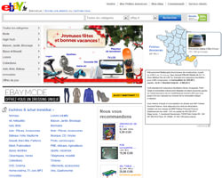 Page d'accueil de eBay