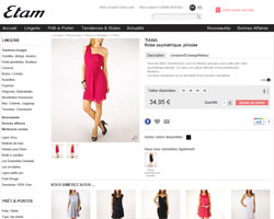 Une fiche produit de Etam