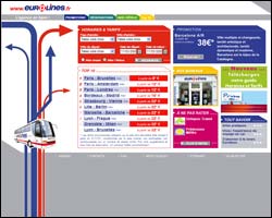 Page d'accueil de Eurolines