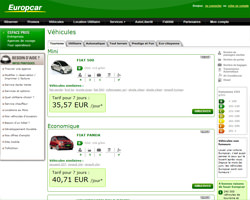 Une fiche produit de Europcar