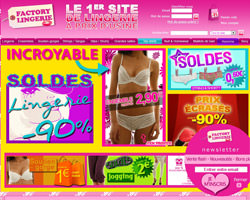 Page d'accueil de Factory Lingerie