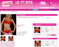 Une fiche produit de Factory Lingerie