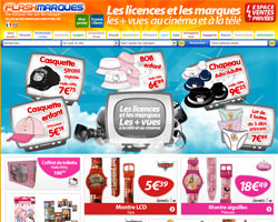 Page d'accueil de FlashMarques