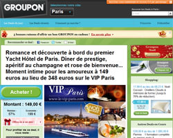 Page d'accueil de Groupon