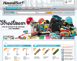 Page d'accueil de Hawaii Surf