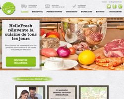 Page d'accueil de Hello Fresh