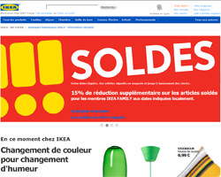 Page d'accueil de IKEA