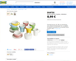 Une fiche produit de IKEA