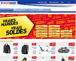 Page d'accueil de Intersport