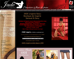 Page d'accueil de Jade Lingerie