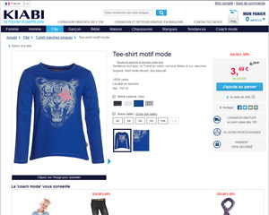 Une fiche produit de Kiabi Une fiche produit de Kiabi