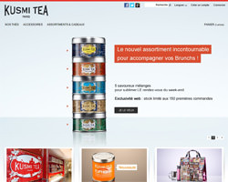 Page d'accueil de Kusmi tea