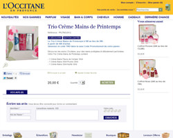 Une fiche produit de L'Occitane