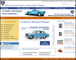 Page d'accueil de La Boutique du Mus�e Peugeot