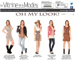 Page d'accueil de La vitrine de la mode