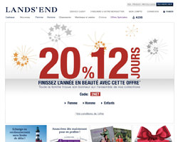 Page d'accueil de Lands'End
