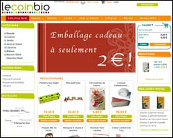 Page d'accueil de Le Coin Bio