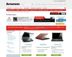 Une fiche produit de Lenovo